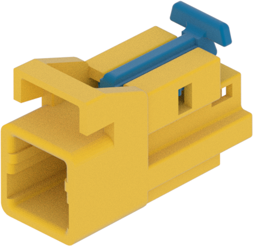 2 Way Male M/P 150 Unsealed Connector Yellow