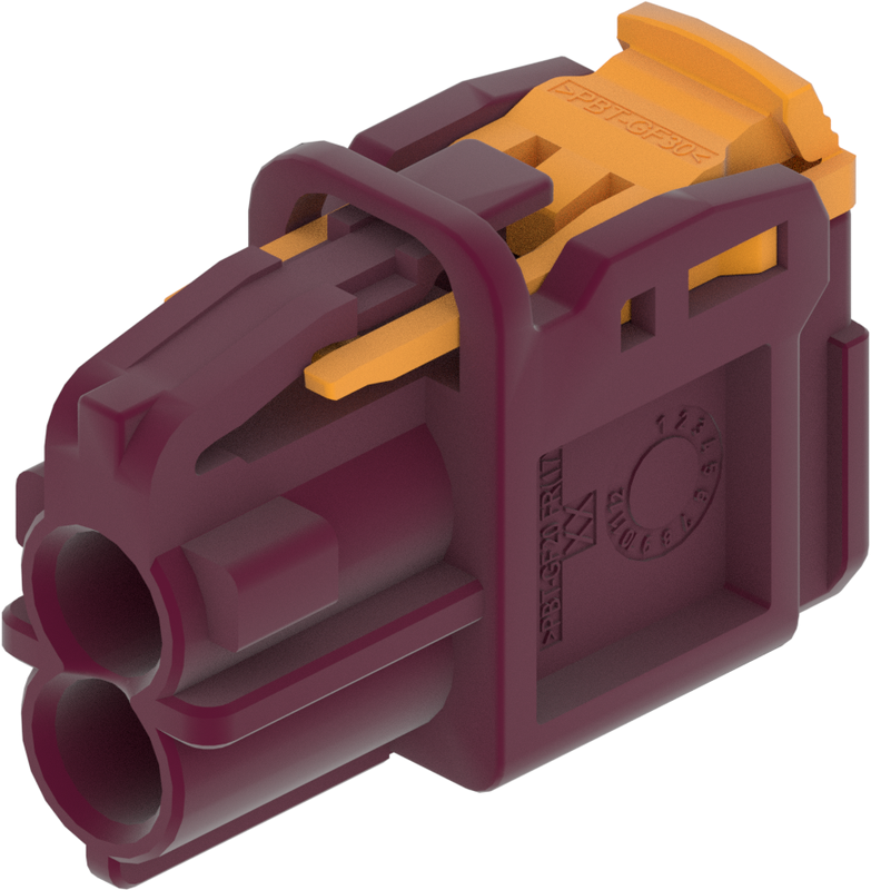 2 Port 2 Row MCA-B Female Mini Coax Claret Violet Code D