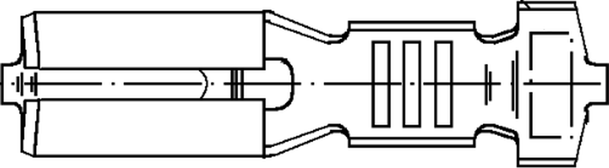 2.8 Female FLAT Locking Lance UnSealed Terminal Cross Sec (1 - 2.5 mm²)
