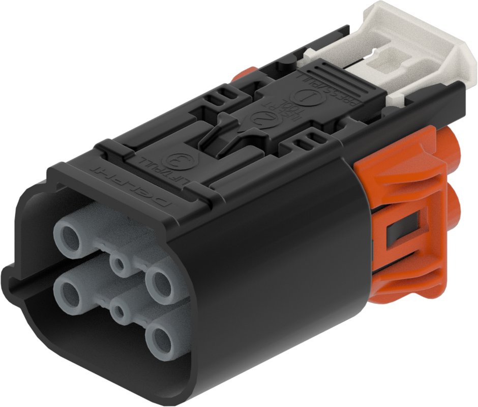 6 Way Female 1 2.4 MIXED Sealed Connector Black