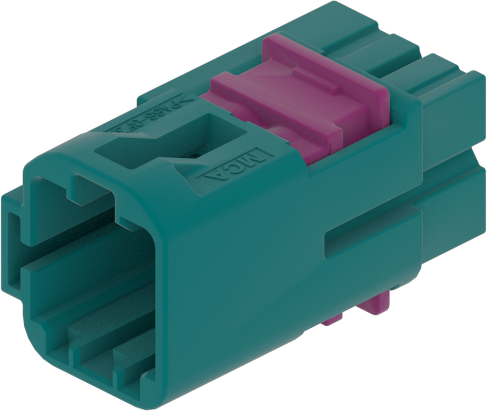 4 Port 2 Row MCA-A Male Mini Coax Water Blue Code Z