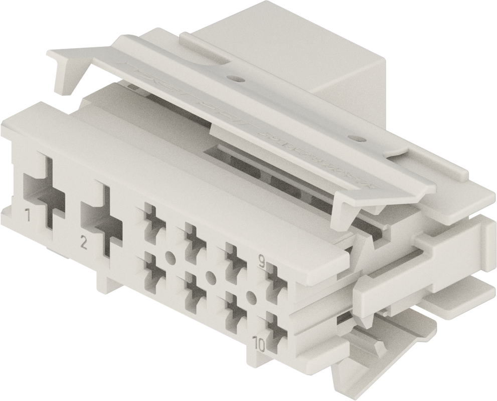 10 Way F 2.8 MCP 8.0 LSK Unsealed Connector Natural