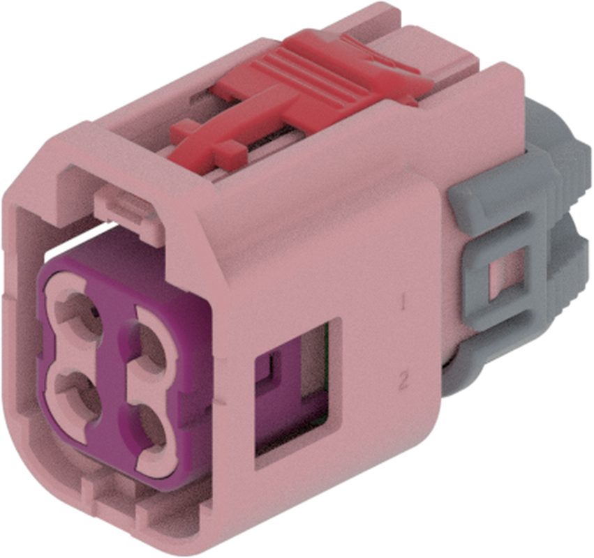 4 Port 2 Row MCA-A Female Mini Coax Heather Violet Code H
