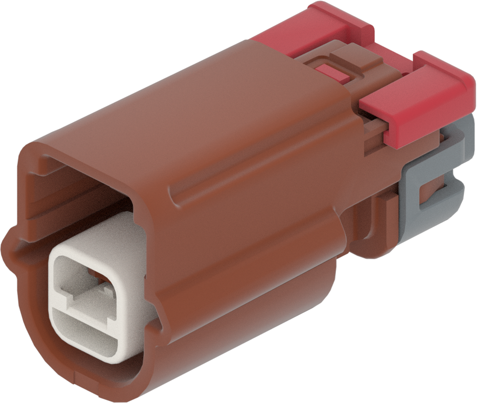 2 Way F OCS 0.64 ISM Sealed Connector Brown