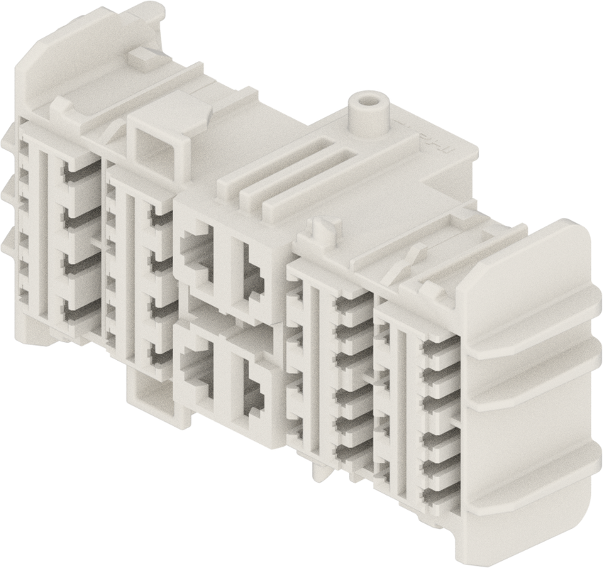 44 Way Female MIXED Unsealed Connector Natural