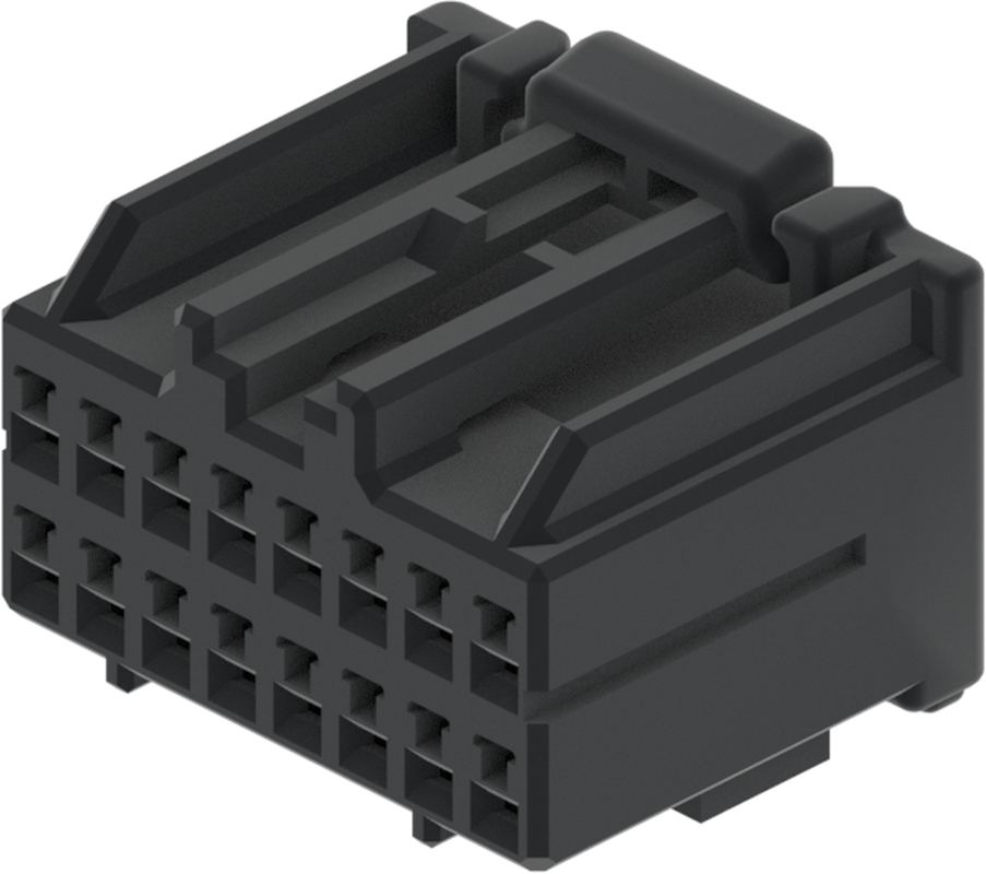 16 Way F MICRO 100A Unsealed Connector Black