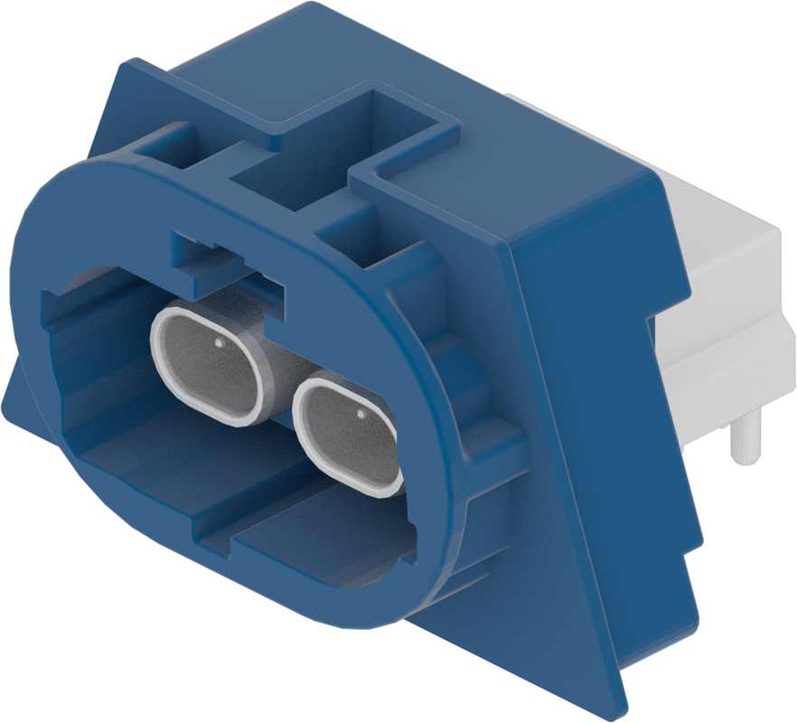 2 Port 1 Row Male H-MTD Signal Blue Code C