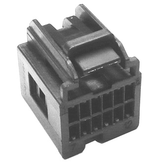 12 Way F MICRO HVT 0.64 Unsealed Connector Black