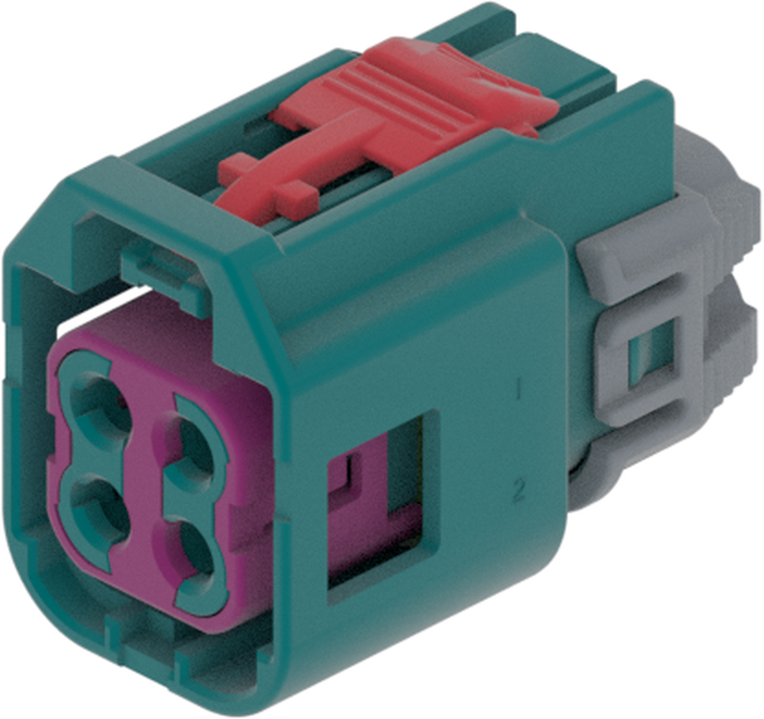 4 Port 2 Row MCA-A Female Mini Coax Water Blue Code Z