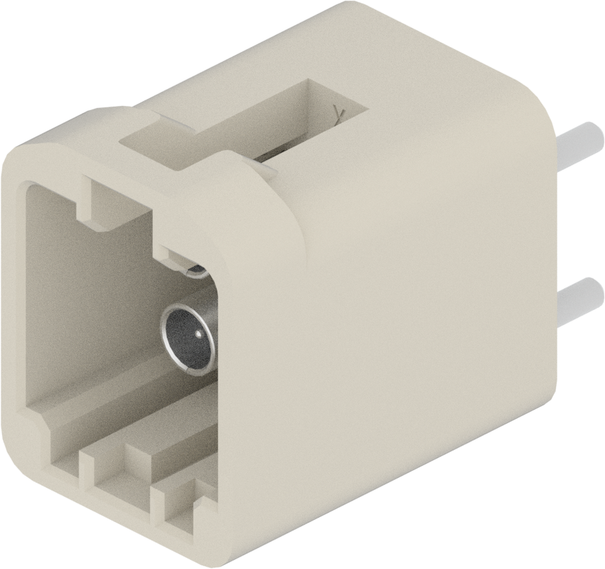 4 Port 2 Row MCA-A Male Mini Coax White Code B