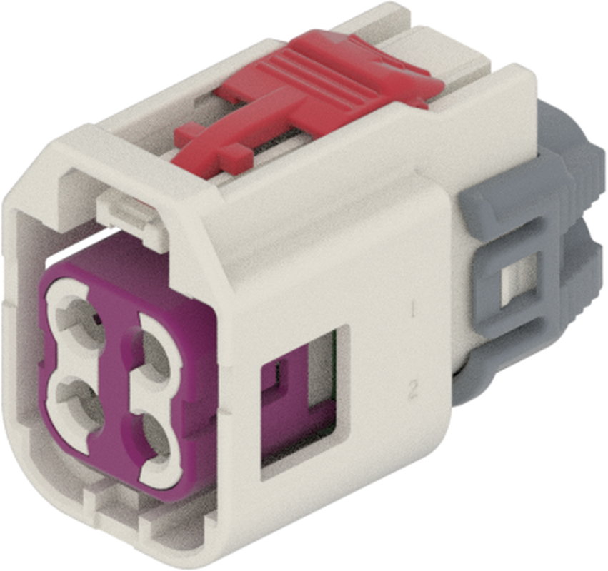 4 Port 2 Row MCA-A Female Mini Coax White Code B