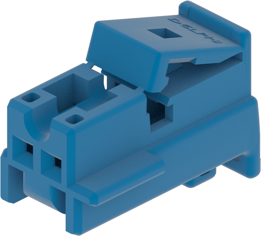 2 Way Female MTS 0.64 Unsealed Connector Blue