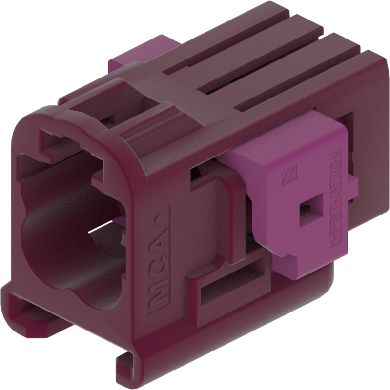 4 Port 2 Row MCA-B Male Mini Coax Claret Violet Code D