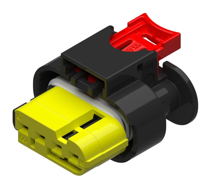 4 Way F CTS Short Shroud 1.2 Sealed Connector Black