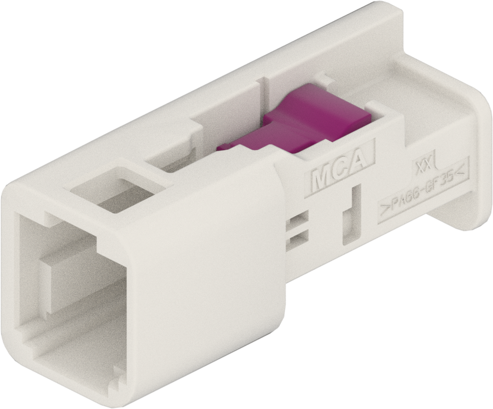 1 Port 1 Row MCA-A Male Mini Coax White Code B