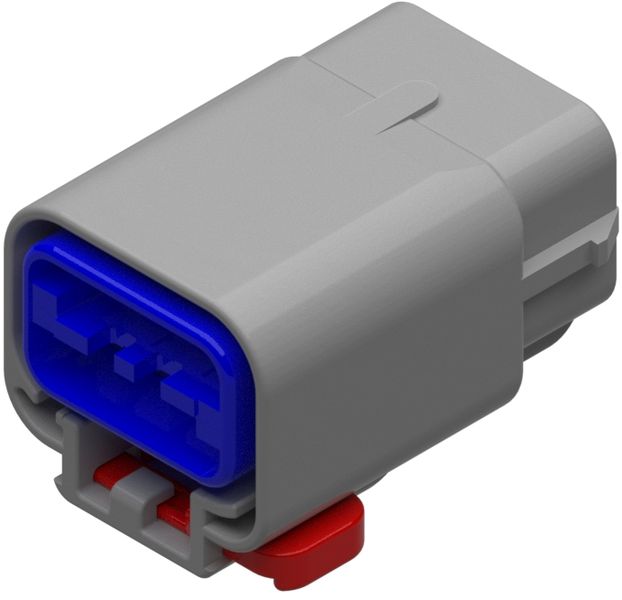 6 Way Female APEX 2.8 Unsealed Connector Gray-Light