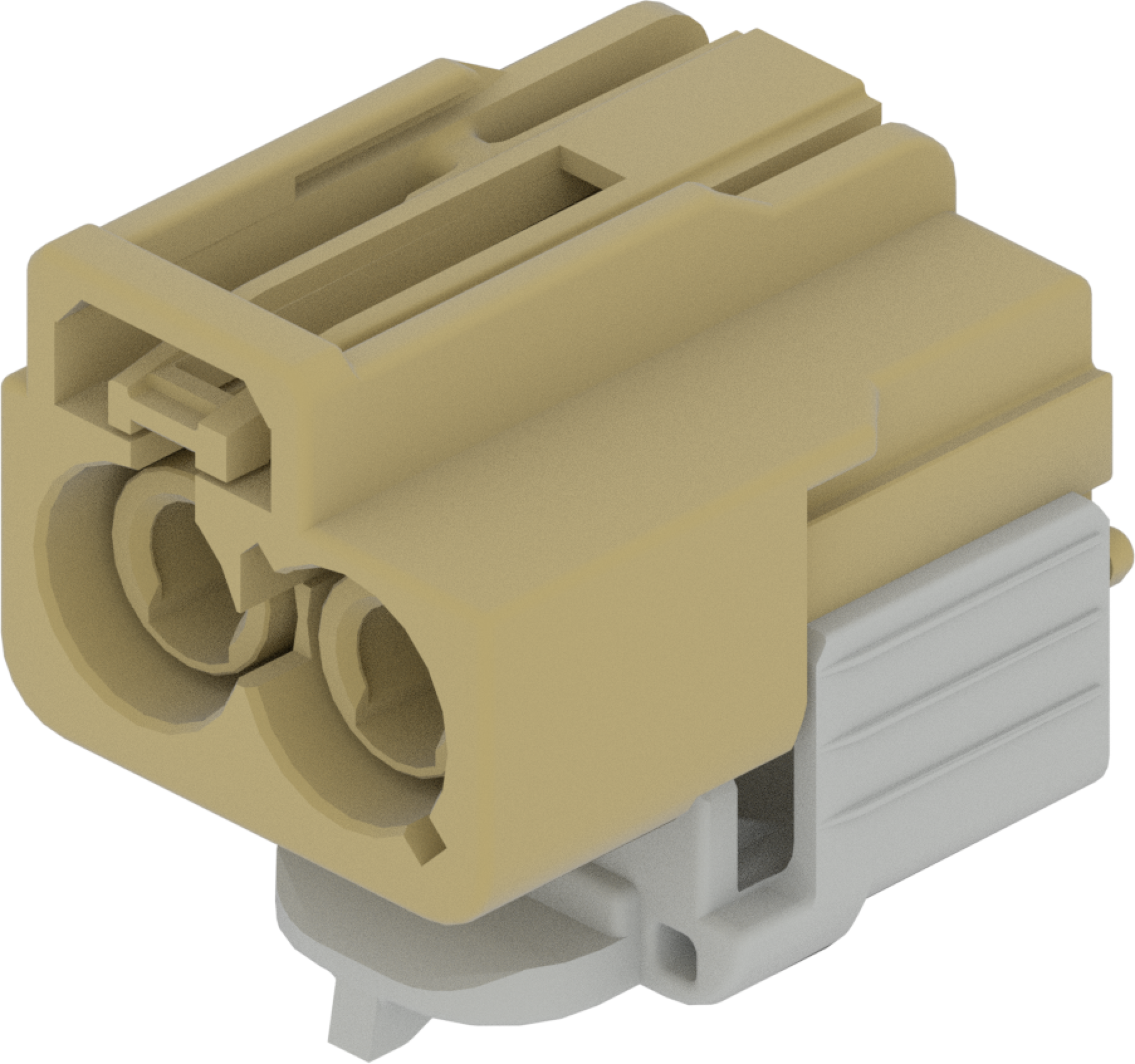 2 Port 1 Row Female Fakra Beige Code I