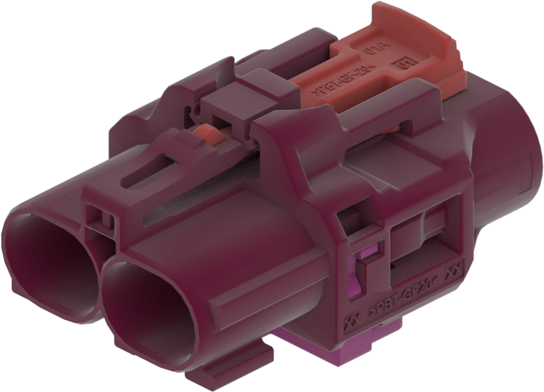 2 Port 1 Row Female H-MTD Violet Code D