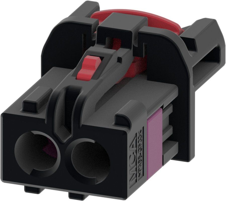 2 Port 1 Row MCA-A Female Mini Coax Black Code A