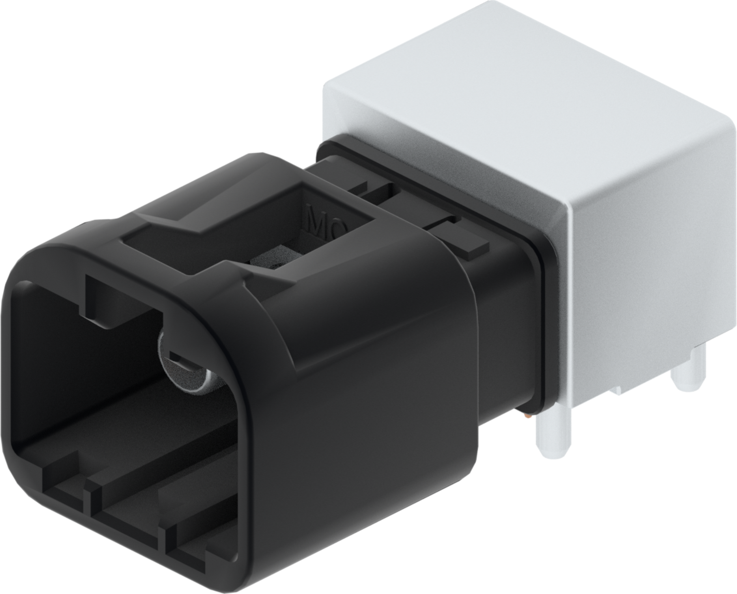 2 Port 1 Row MCA-A Male Mini Coax Black Code A