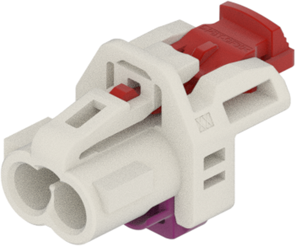 2 Port 1 Row MCA-B Female Mini Coax Pure White Code B