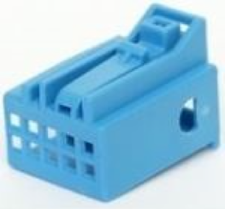 10 Way F MTS 0.64 Unsealed Connector Blue