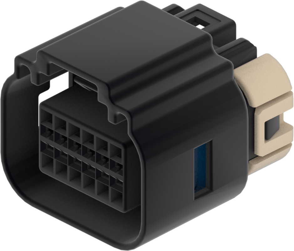 12 Way F OCS 1.2 Sealed Connector Black