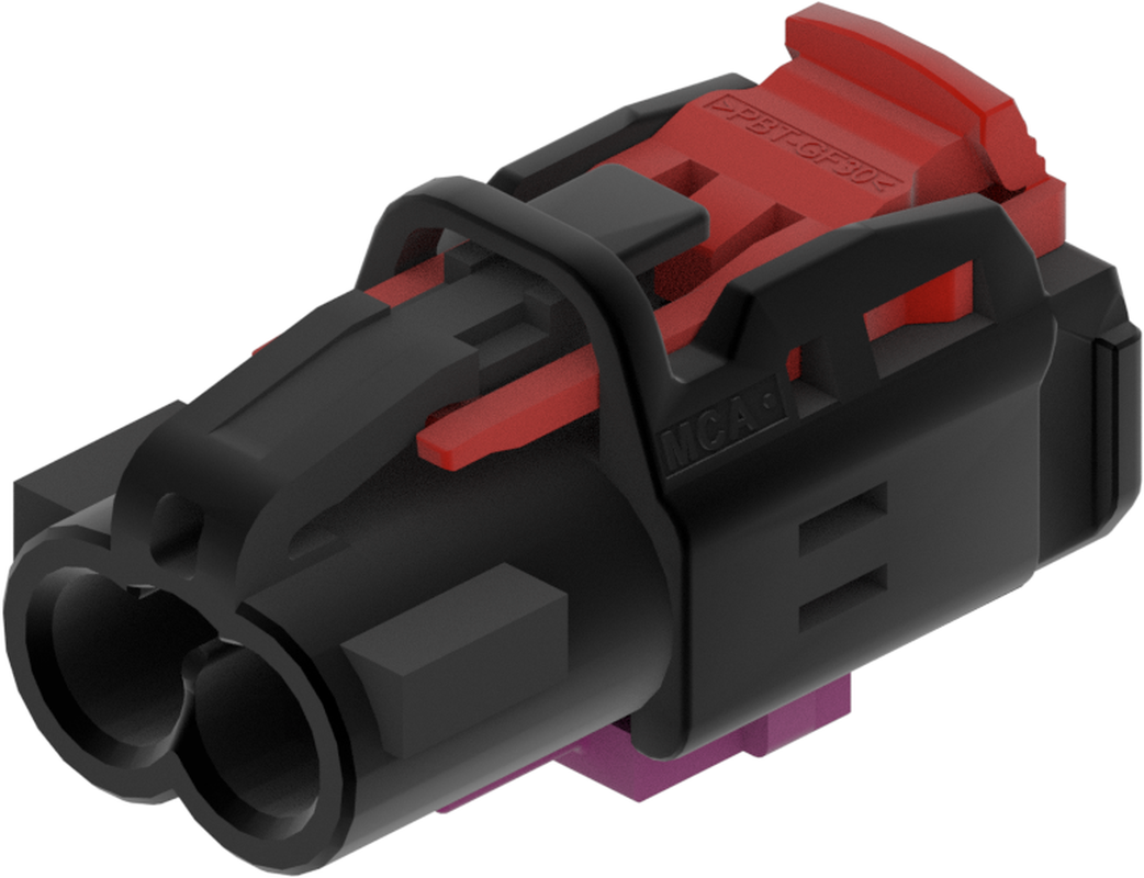 2 Port 1 Row MCA-B Female Mini Coax Black Code A