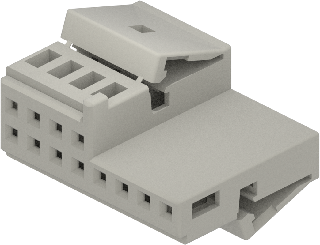 12 Way F MTS 0.64 Unsealed Connector Gray