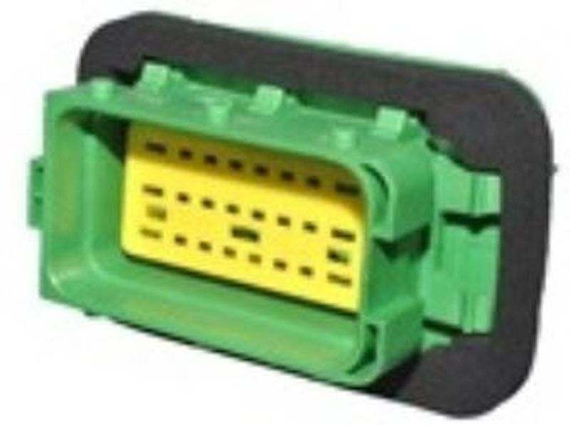 24 Way M Hybrid 1.5 2.8 SICMA Panel Through Sealed Connector Green