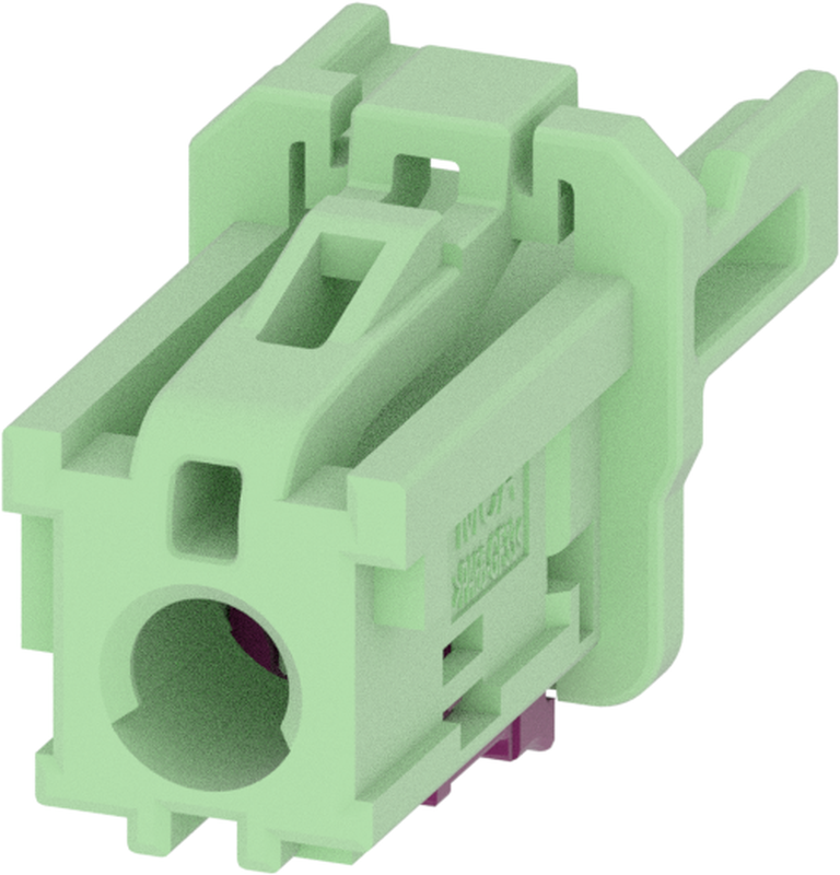 1 Port 1 Row MCA-A Female Mini Coax Green Code L