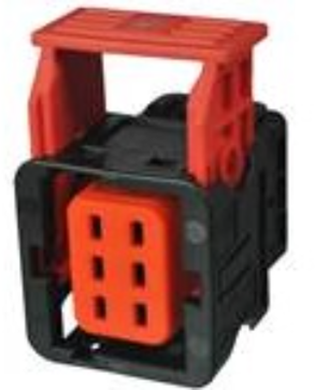 6 Way F DCS-2 2.8 Sealed Connector Black