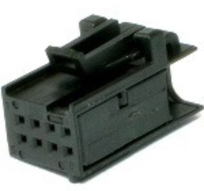 8 Way F DUO-TWIN 0.64 Unsealed Connector Black