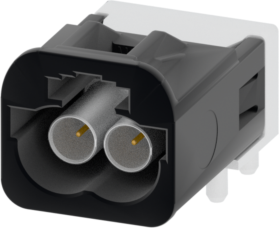 2 Port 1 Row MCA-B Male Mini Coax Jet Black Code A
