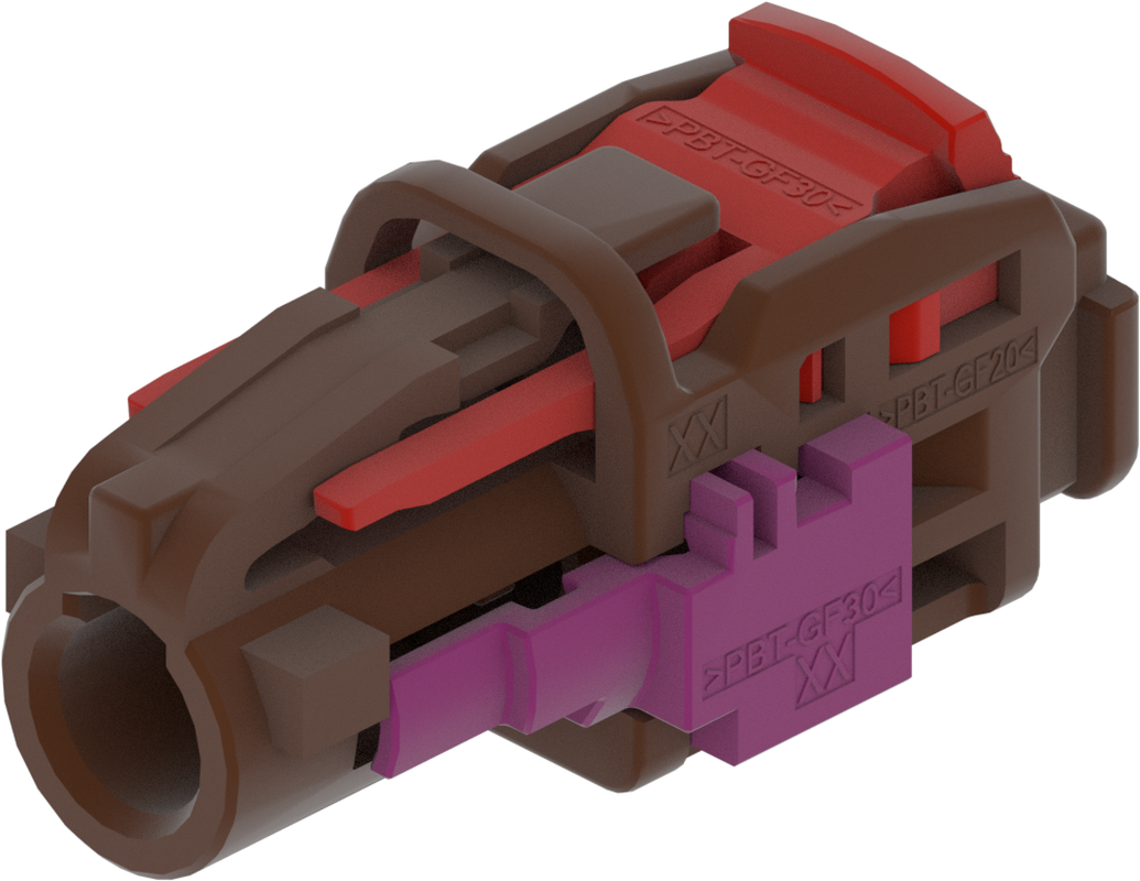 1 Port 1 Row MCA-B Female Mini Coax Brown Code F