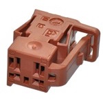 4 Way F 0.64 MTS 2.8 MPQ Unsealed Connector Brown