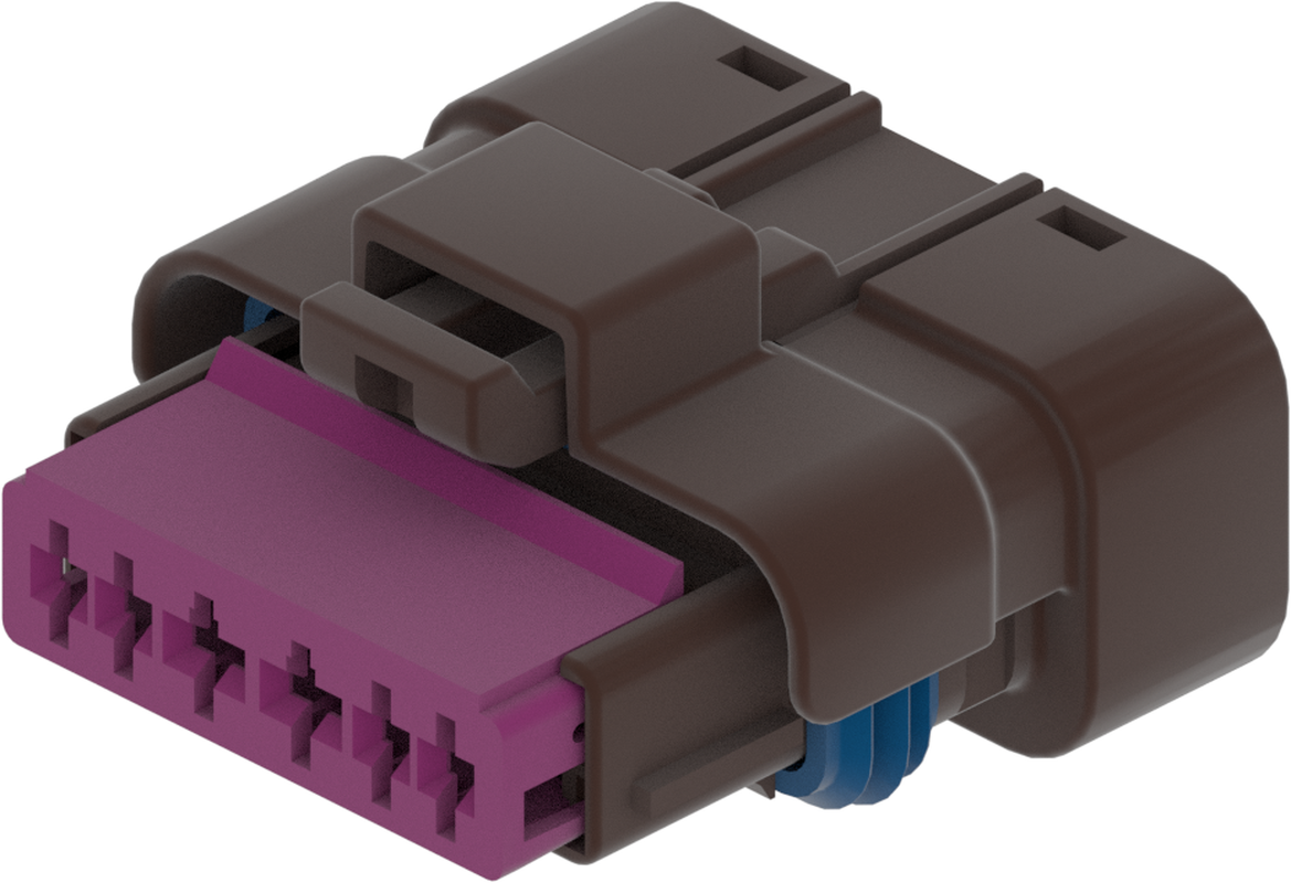 6 Way F SICMA-3 1.5 Sealed Connector Brown
