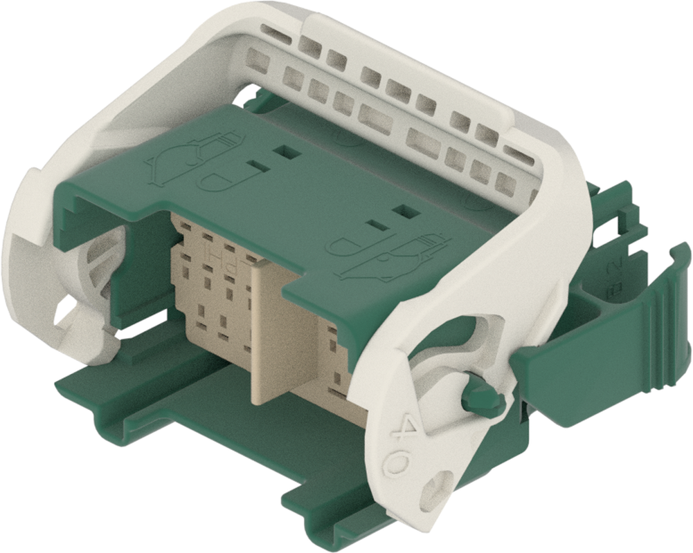 40 Way M GT 1.5 2.8 Unsealed Connector Green