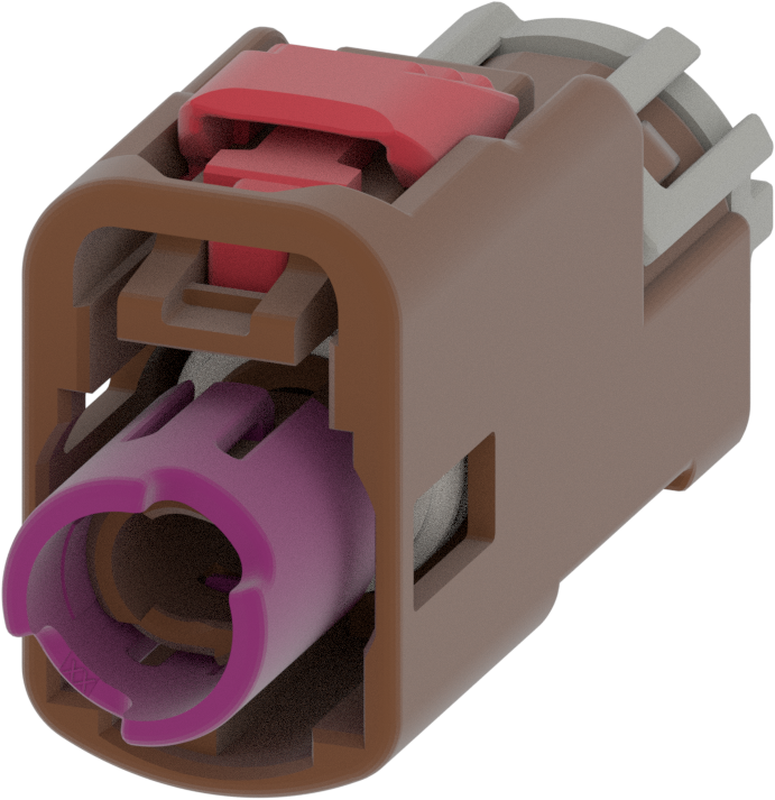 1 Port 1 Row MCA-A Female Mini Coax Light Brown Code F
