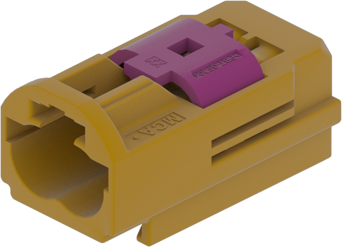 2 Port 1 Row MCA-B Male Mini Coax Curry Code K