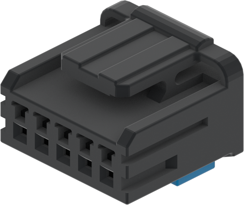 5 Way F 0.64 Series Unsealed Connector Black