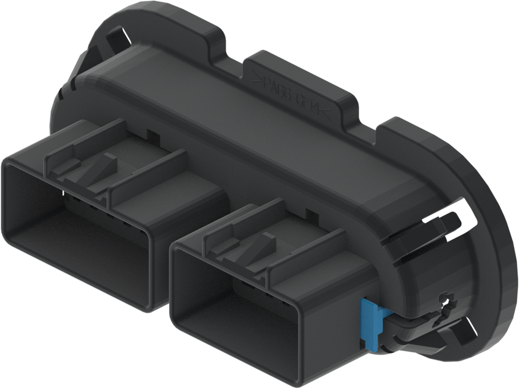 28 Way Male MIXED Unsealed Connector Black