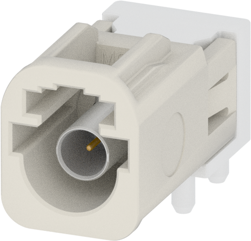 1 Port 1 Row MCA-B Male Mini Coax Cream White Code B