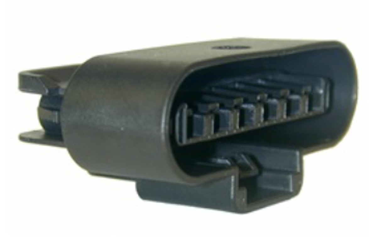 6 Way F GT 2.8 Sealed Connector Black