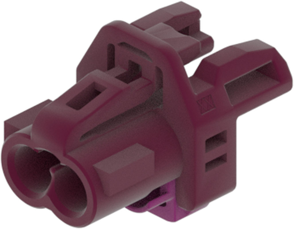 2 Port 1 Row MCA-B Female Mini Coax Claret Violet Code D