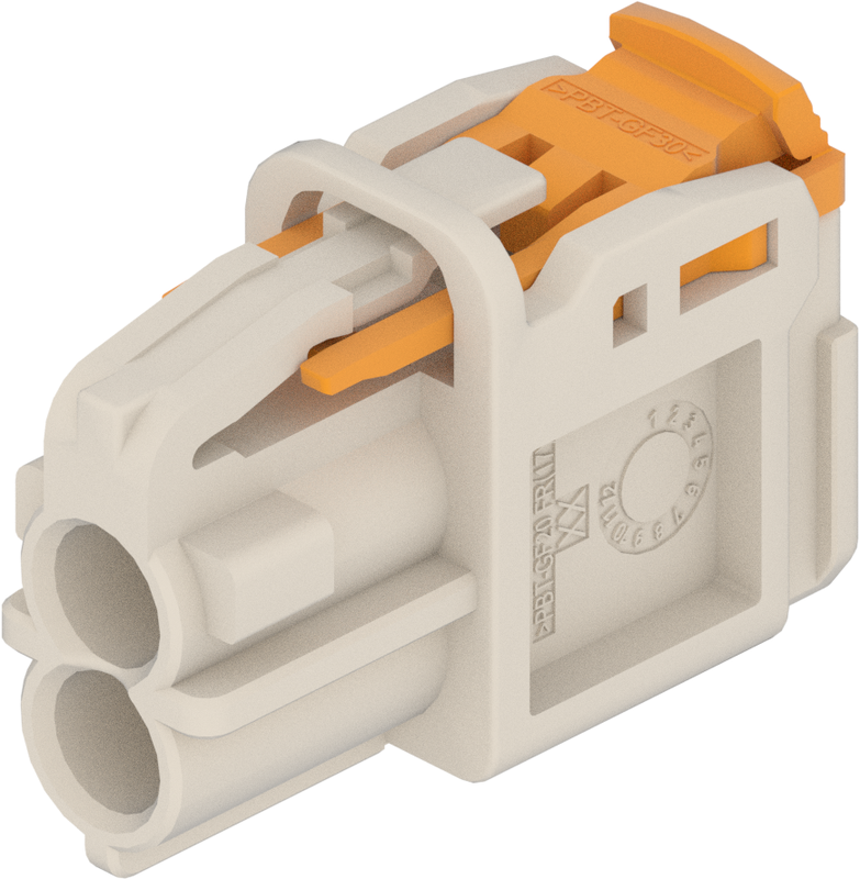 2 Port 2 Row MCA-B Female Mini Coax White Code B