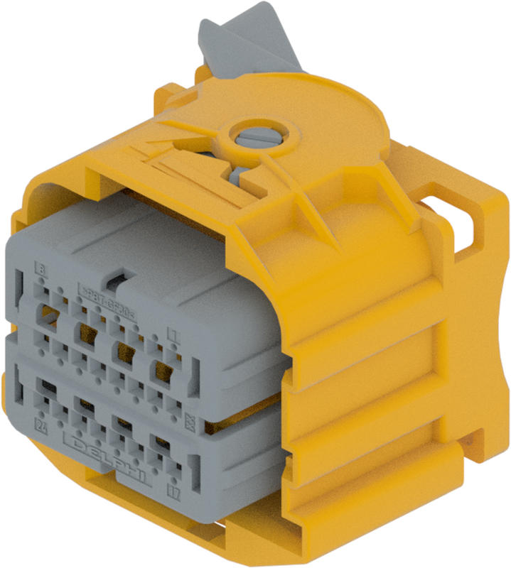 24 Way F OCS 0.64 IDR Sealed Connector Yellow