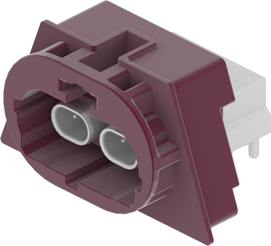 2 Port 1 Row Male H-MTD Claret Violet Code D