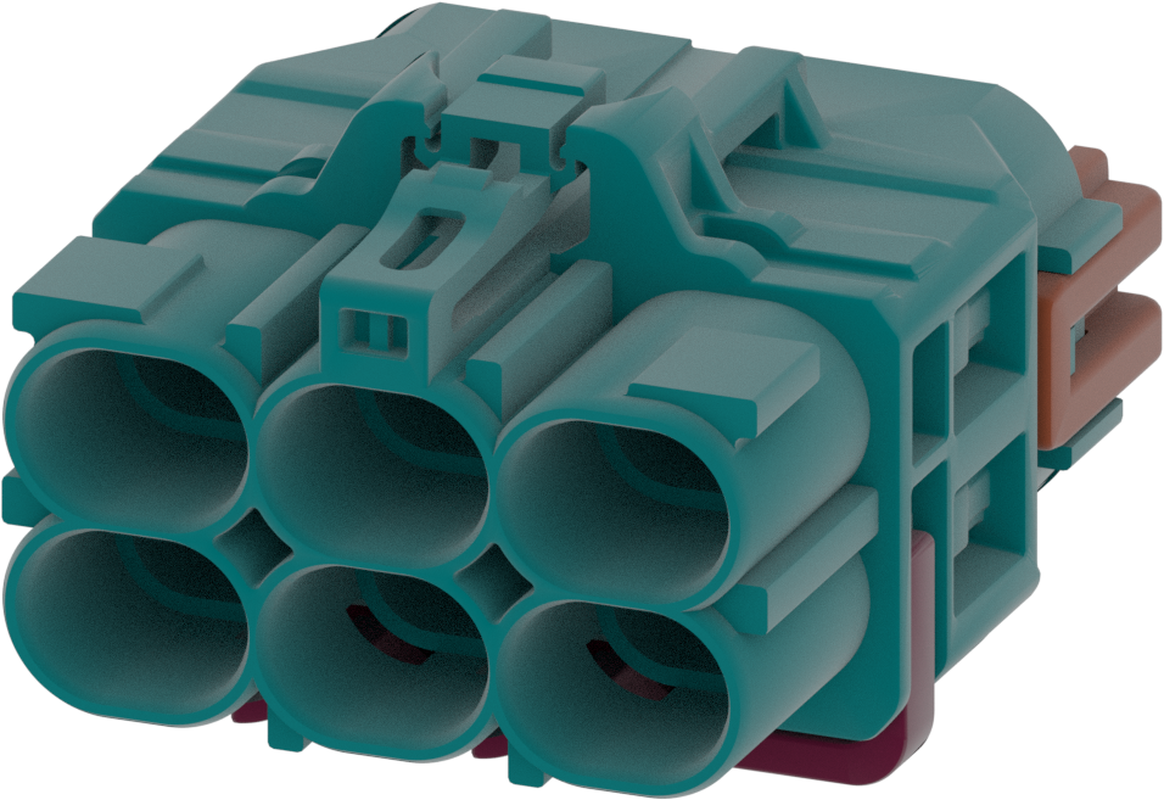 6 Port 2 Row Female H-MTD Water Blue Code Z