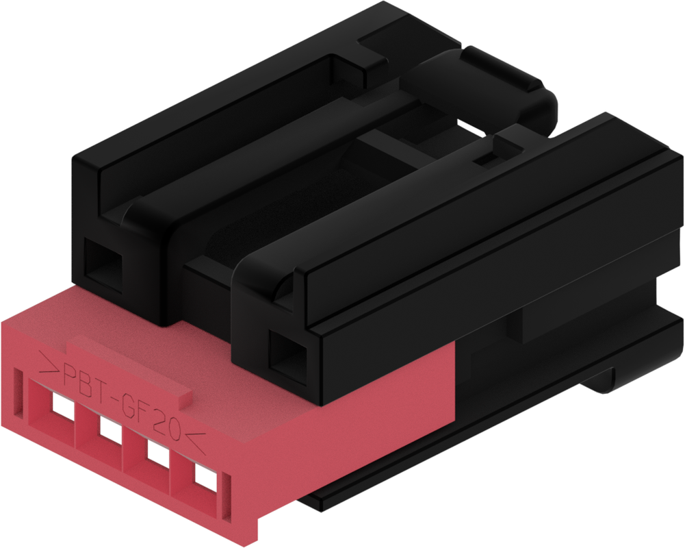 4 Way F 064 SERIES Unsealed Connector Black